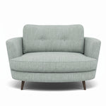 Phoebe Oval Loveseat - Oval Cuddler Grade A Sterling Home 3 Capital Ecru American Walnut