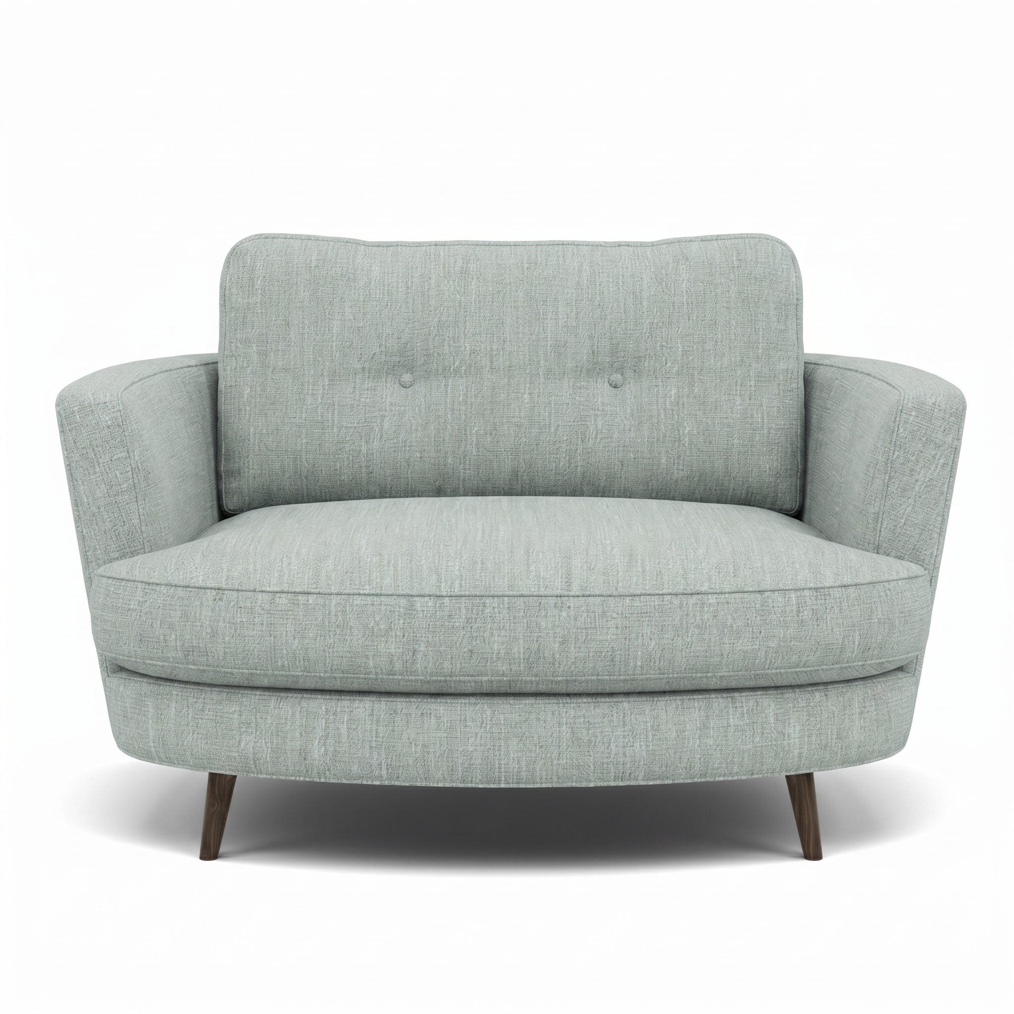 Phoebe Oval Loveseat - Oval Cuddler Grade A Sterling Home 3 Capital Ecru American Walnut