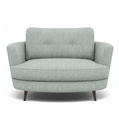 Phoebe Oval Loveseat - Oval Cuddler Grade A Sterling Home 3 Capital Ecru American Walnut