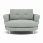 Phoebe Oval Loveseat - Oval Cuddler Grade A Sterling Home 18 Capital Ecru Chrome