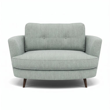 Phoebe Oval Loveseat - Oval Cuddler Grade A Sterling Home 8 Capital Ecru Weathered Oak