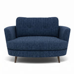 Phoebe Oval Loveseat - Oval Cuddler Grade A Sterling Home 6 Capital Indigo American Walnut