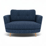 Phoebe Oval Loveseat - Oval Cuddler Grade A Sterling Home 16 Capital Indigo Natural