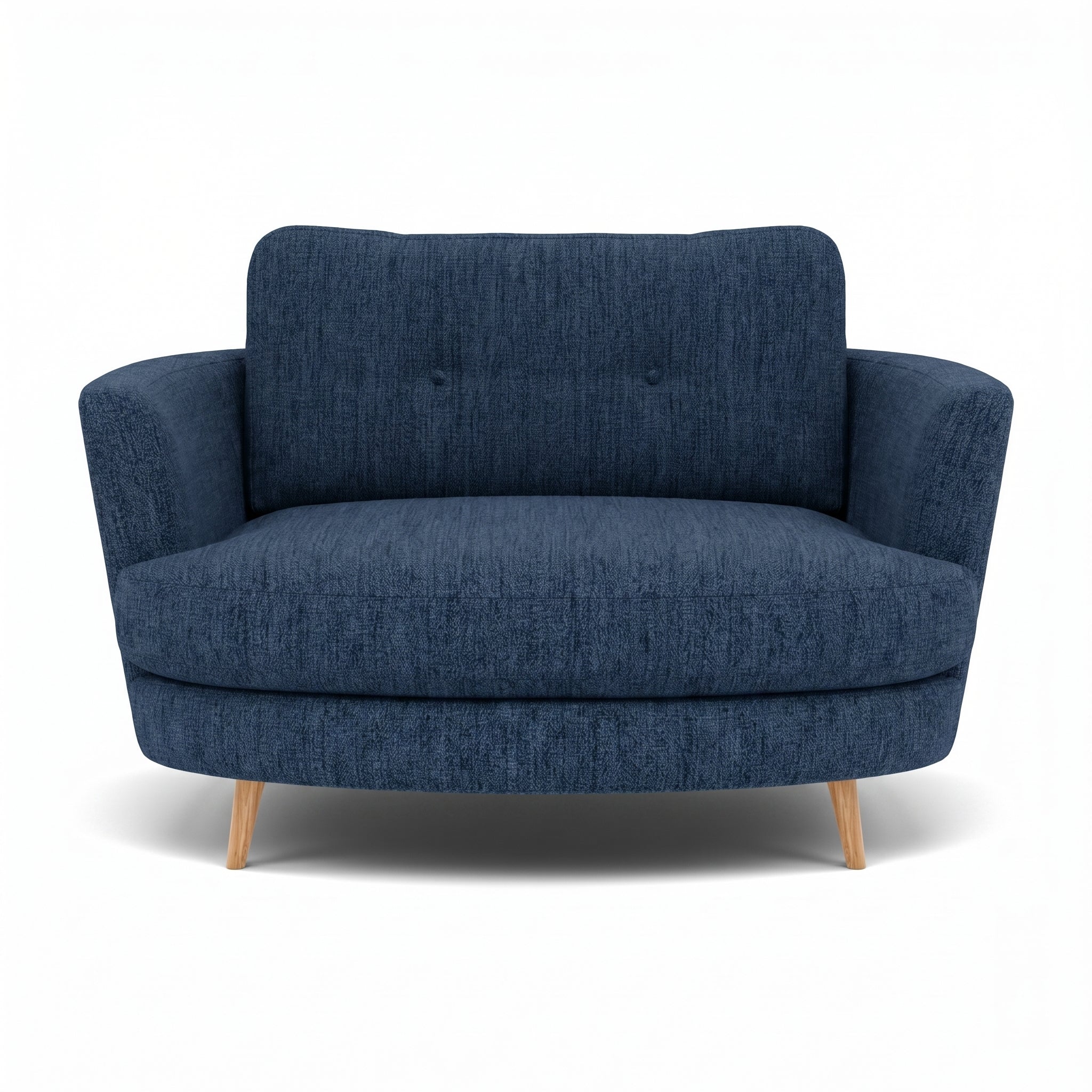 Phoebe Oval Loveseat - Oval Cuddler Grade A Sterling Home 16 Capital Indigo Natural