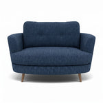 Phoebe Oval Loveseat - Oval Cuddler Grade A Sterling Home 11 Capital Indigo Weathered Oak