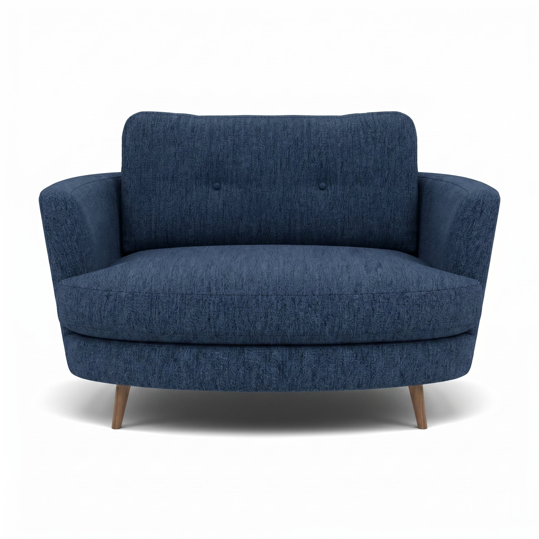 Phoebe Oval Loveseat - Oval Cuddler Grade A Sterling Home 11 Capital Indigo Weathered Oak