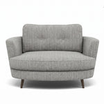 Phoebe Oval Loveseat - Oval Cuddler Grade A Sterling Home 1 Capital Light Grey American Walnut