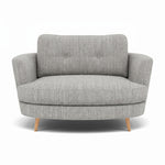 Phoebe Oval Loveseat - Oval Cuddler Grade A Sterling Home 12 Capital Light Grey Natural