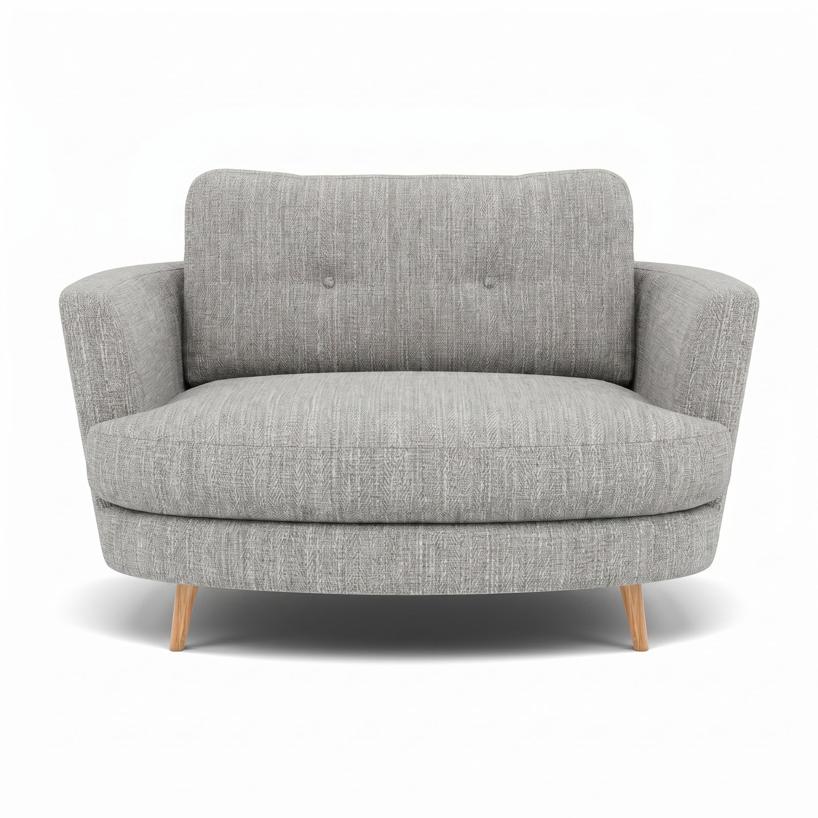 Phoebe Oval Loveseat - Oval Cuddler Grade A Sterling Home 4 Capital Light Grey Natural