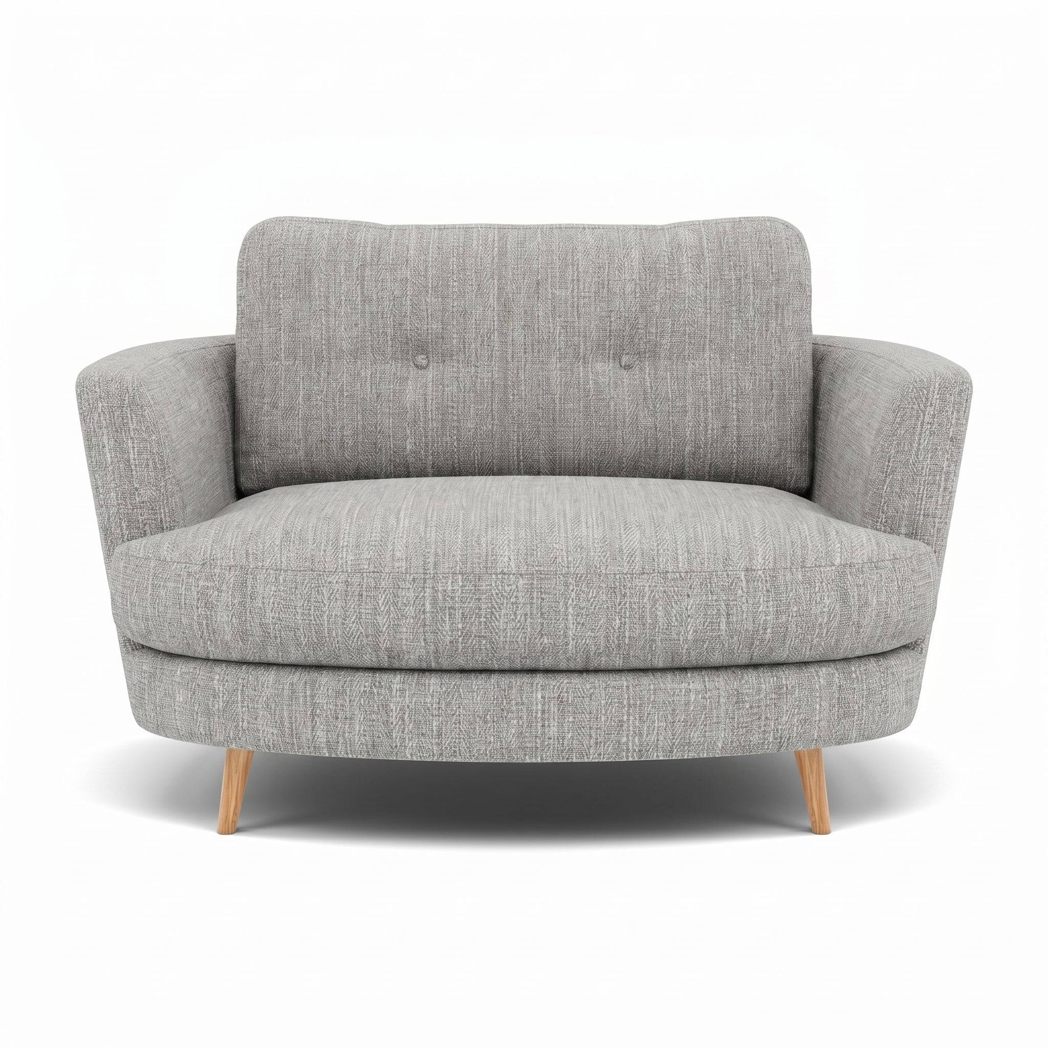 Phoebe Oval Loveseat - Oval Cuddler Grade A Sterling Home 12 Capital Light Grey Natural