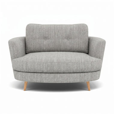 Phoebe Oval Loveseat - Oval Cuddler Grade A Sterling Home 12 Capital Light Grey Natural