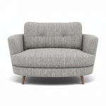 Phoebe Oval Loveseat - Oval Cuddler Grade A Sterling Home 7 Capital Light Grey Weathered Oak
