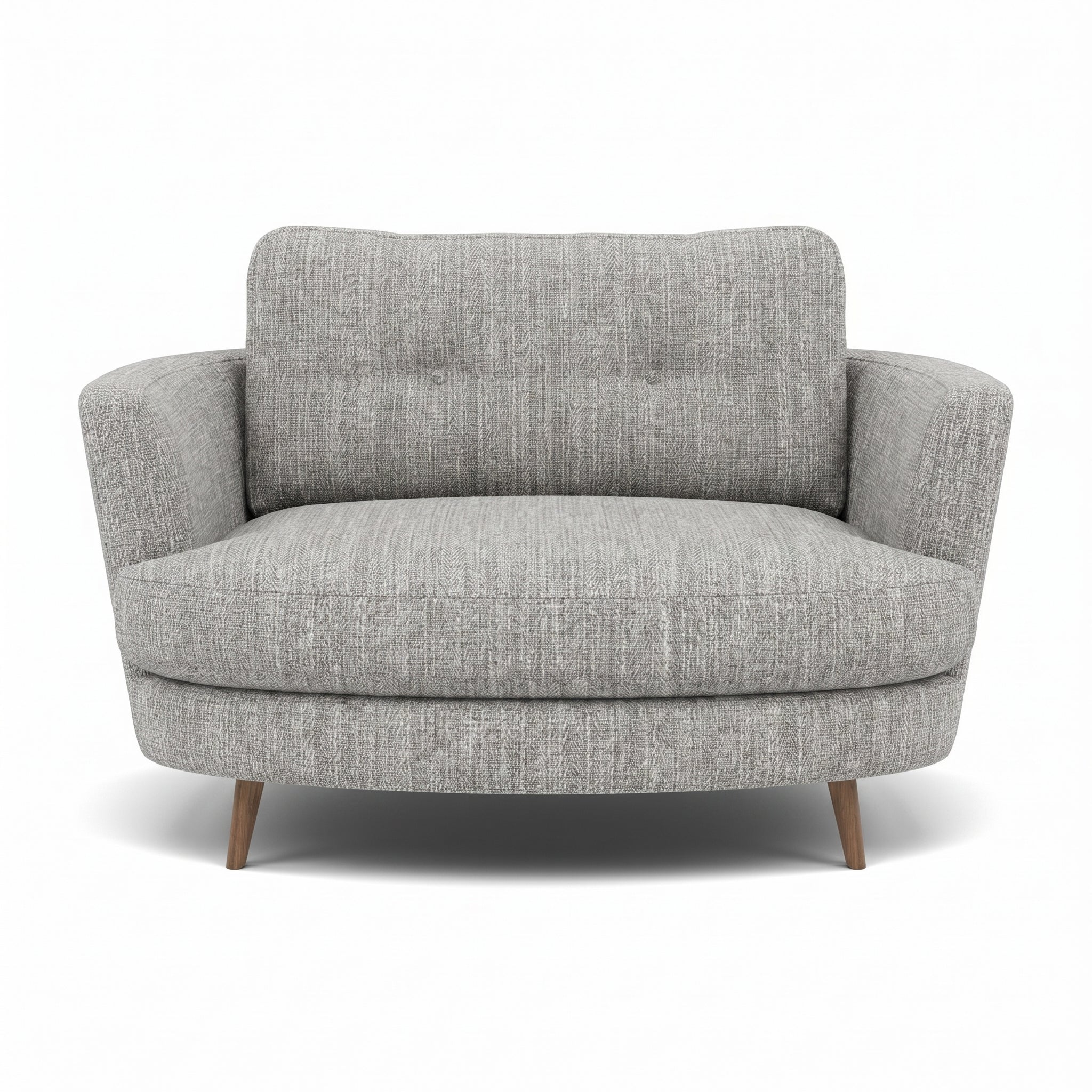 Phoebe Oval Loveseat - Oval Cuddler Grade A Sterling Home 7 Capital Light Grey Weathered Oak