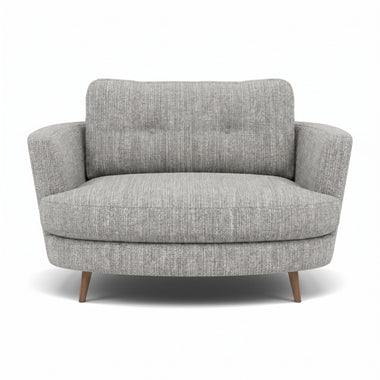 Phoebe Oval Loveseat - Oval Cuddler Grade A Sterling Home 7 Capital Light Grey Weathered Oak
