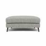 Phoebe Oval Footstool - Oval Cuddler Stool Grade A — Capital Light Grey / American Walnut, gallery image 2