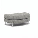 Phoebe Oval Footstool - Oval Cuddler Stool Grade A — Capital Light Grey / Chrome, gallery image 1