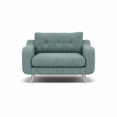 Phoebe Loveseat - Snuggler Chair Grade A Sterling Home 17 Capital Ecru Chrome