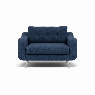 Phoebe Loveseat - Snuggler Chair Grade A Sterling Home 20 Capital Indigo Chrome