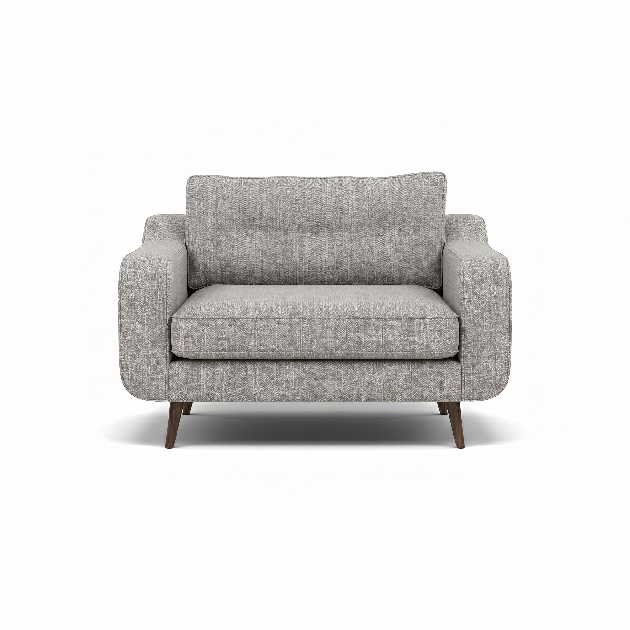 Phoebe Loveseat - Snuggler Chair Grade A Sterling Home 1 Capital Light Grey American Walnut