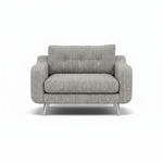 Phoebe Loveseat - Snuggler Chair Grade A Sterling Home 5 Capital Light Grey Chrome