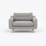 Phoebe Loveseat - Snuggler Chair Grade A Sterling Home 4 Capital Light Grey Natural