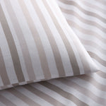 Ombre Pencil Stripe Cream Duvet Cover Set - Ombre Pencil Stripe Natural Duvet Set Double Sterling Home 2