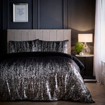 Marseilles Black Duvet Cover Set - Marseilles Duvet Set Black Double - Double Sterling Home 1
