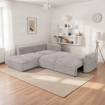 Palma Corner Sofa Bed - Corner Sofa Bed with Storage Left Hand Chaise Silver Sofa Beds Sterling Home 3