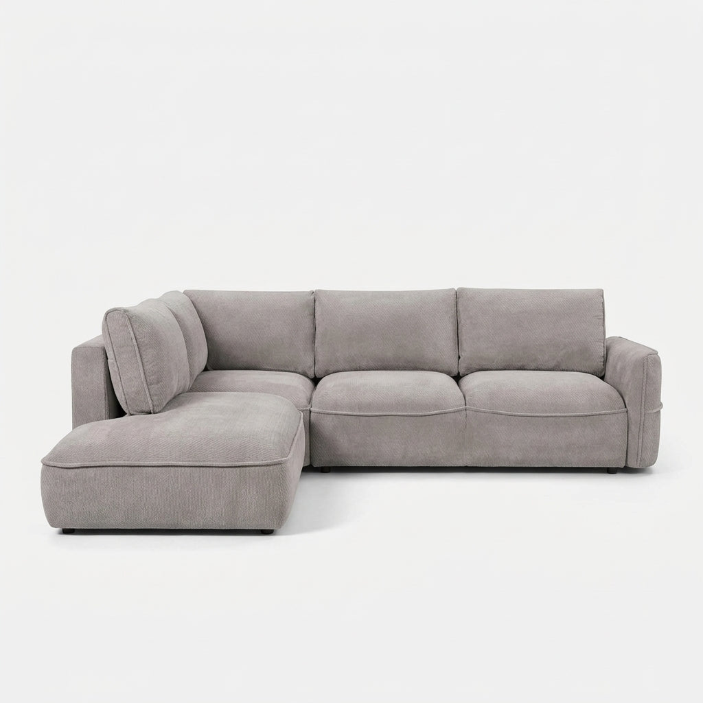 Palma Corner Sofa Bed - Corner Sofa Bed with Storage Left Hand Chaise Silver Sofa Beds Sterling Home 1