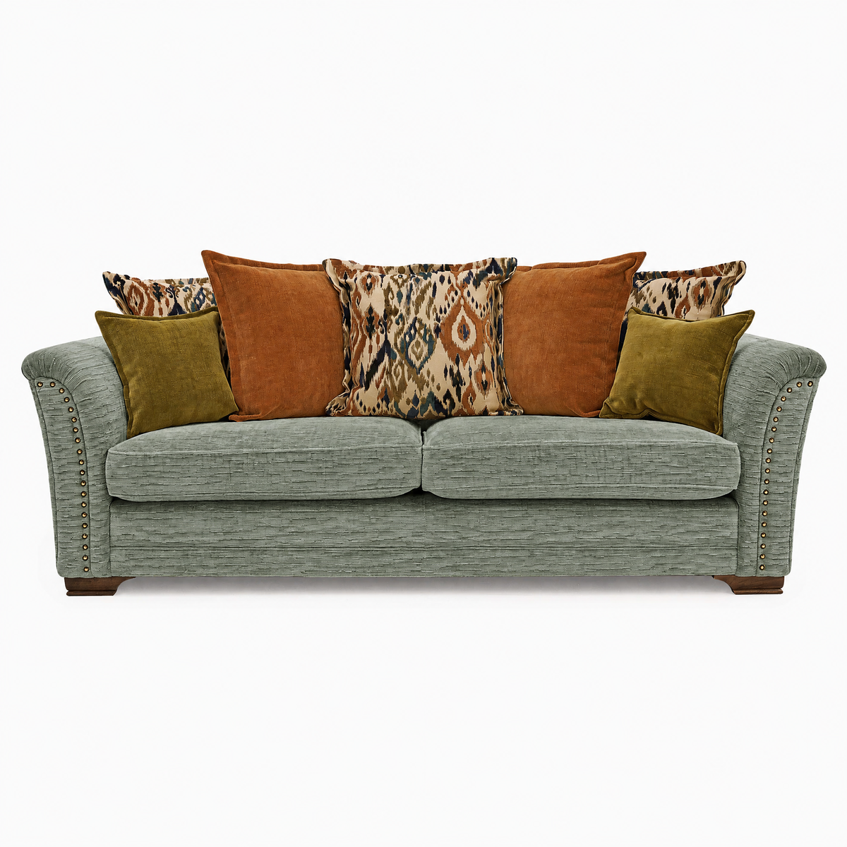Burton 4 Seater Sofa - Grand Sofa Grade C 4 Seater Sofas Sterling Home 4 3080 : Pesto Astrid Velvet Plain