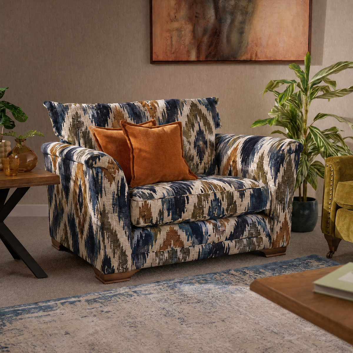 Burton Loveseat - Snuggler Grade G — 4040 : Pheasant Laverton Velvet, gallery image 1