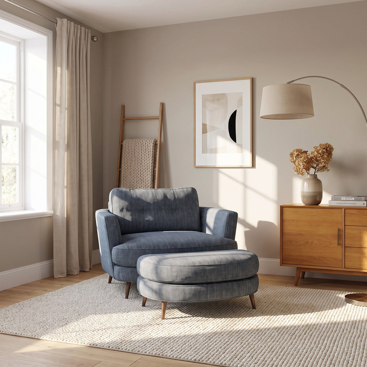 Phoebe Oval Loveseat - Oval Cuddler Grade B Armchairs Sterling Home 2