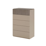 Portento 5 Drawer Chest - 5 Drawer Chest Taupe Cannete Wood matt Sterling Home 1