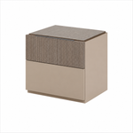 Portento Bedside Table - Bedside Table Taupe Cannete Wood matt Sterling Home 1