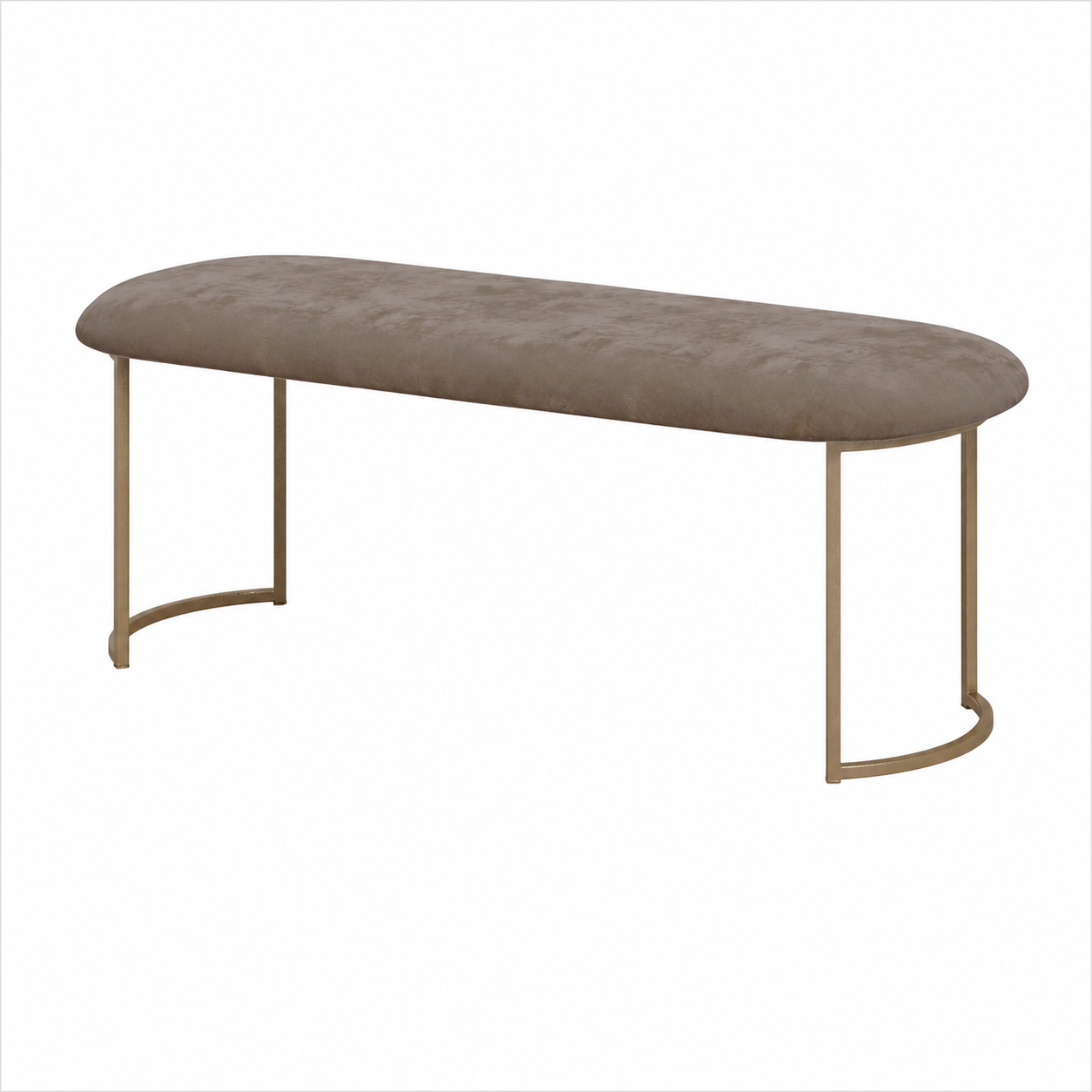 Portento Fabric Bench - Bench Taupe Fabric Sterling Home 1
