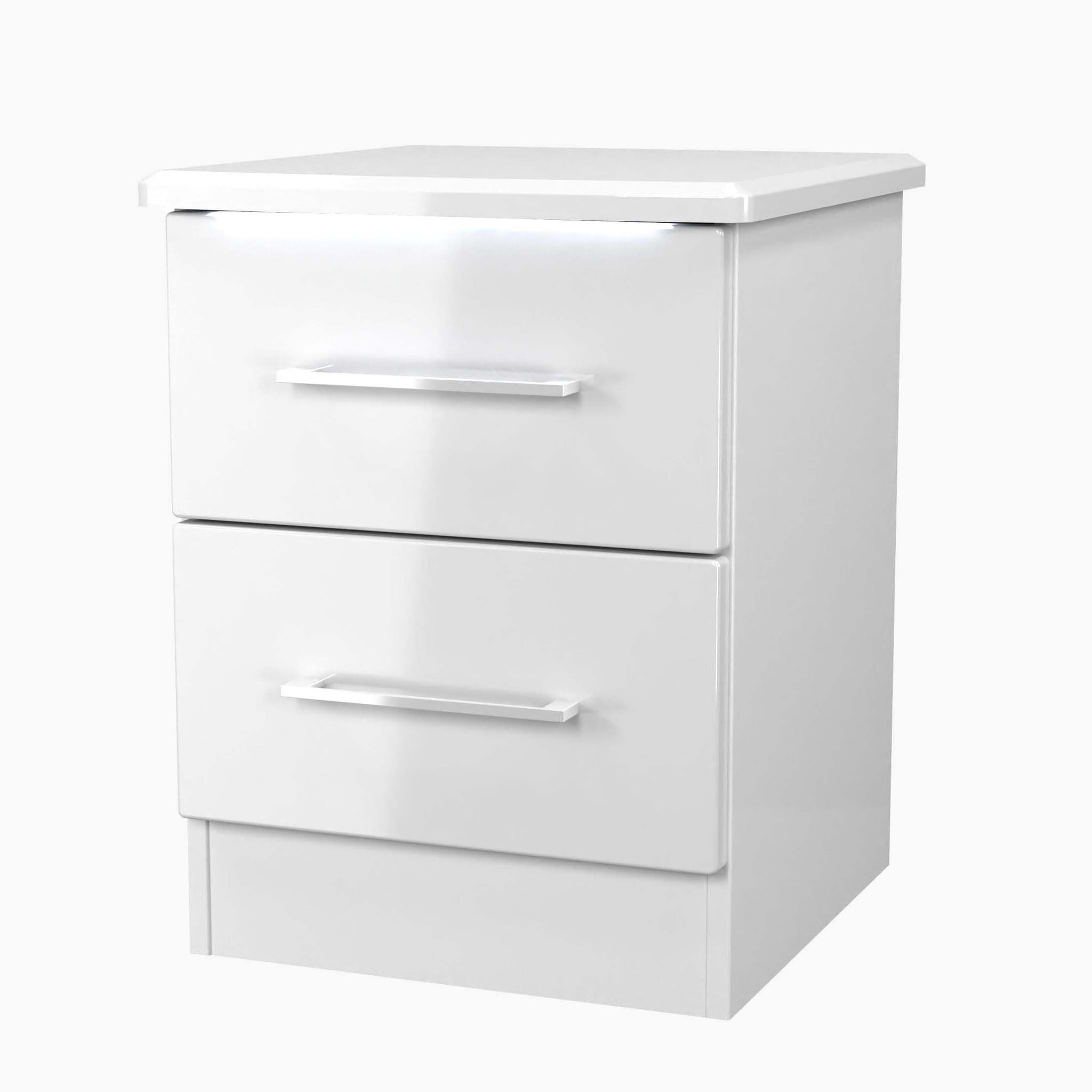 Portland 2 Drawer Bedside Cabinet - 2 Drawer Bedside Cabinet Sterling Home 2