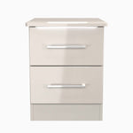 Portland 2 Drawer Bedside Cabinet - 2 Drawer Bedside Cabinet Sterling Home KGK - Kashmir Gloss & Kashmir 6