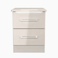 Portland 2 Drawer Bedside Cabinet - 2 Drawer Bedside Cabinet Sterling Home KGK - Kashmir Gloss & Kashmir 6