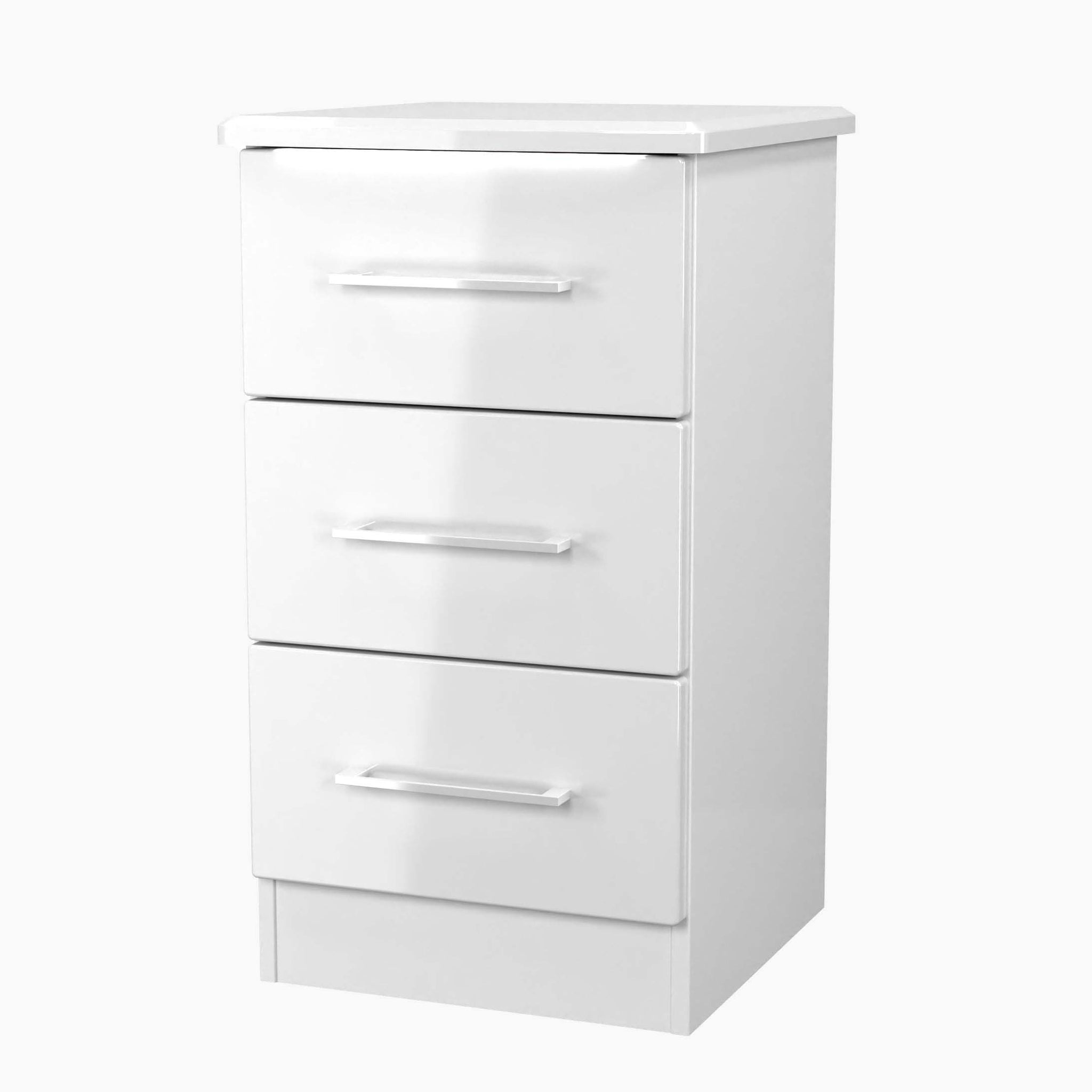 Portland 3 Drawer Bedside Cabinet - 3 Drawer Bedside Cabinet Sterling Home 3