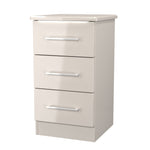 Portland 3 Drawer Bedside Cabinet - 3 Drawer Bedside Cabinet Sterling Home 5