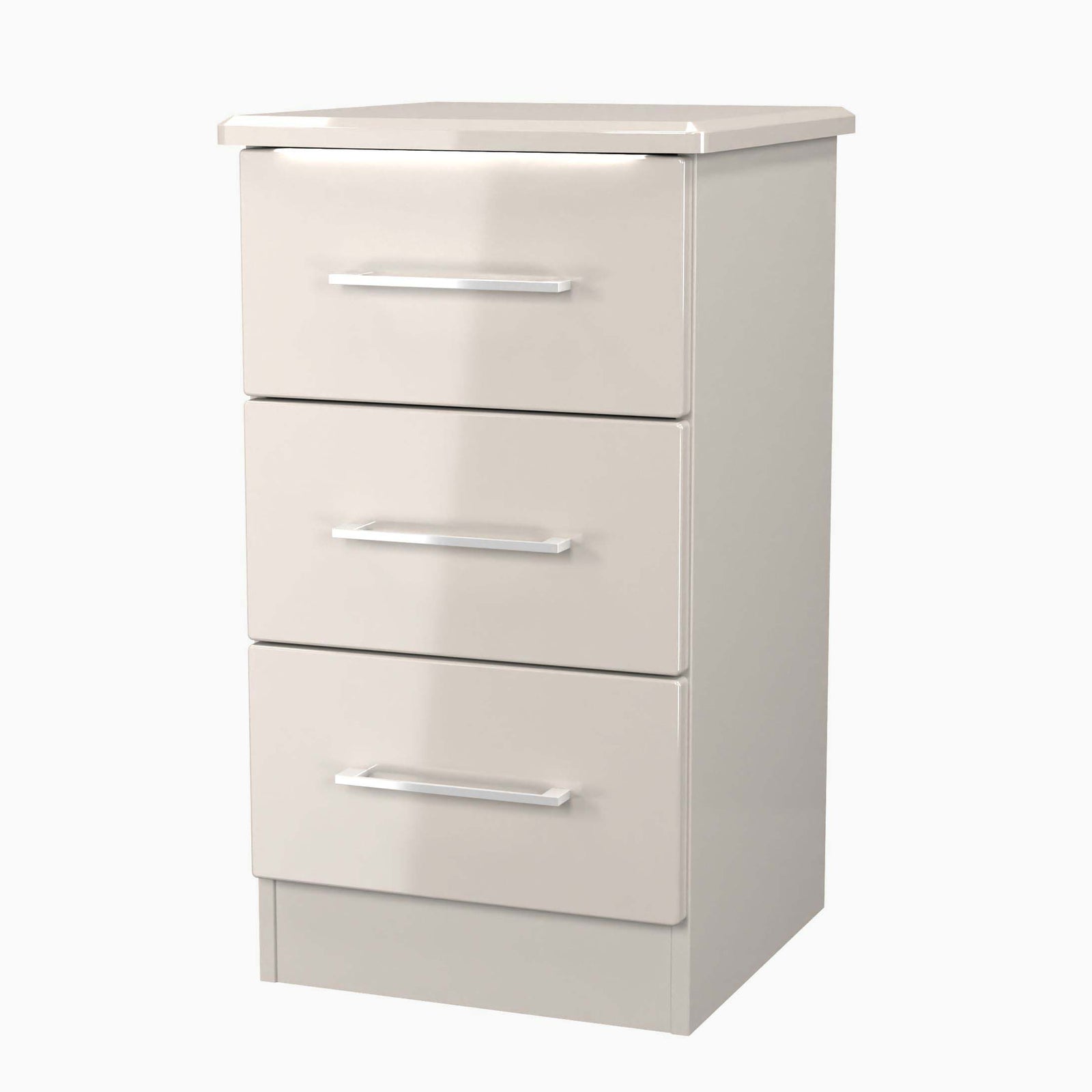 Portland 3 Drawer Bedside Cabinet - 3 Drawer Bedside Cabinet Sterling Home 8 KGK - Kashmir Gloss & Kashmir
