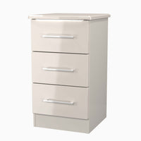 Portland 3 Drawer Bedside Cabinet - 3 Drawer Bedside Cabinet Sterling Home KGK - Kashmir Gloss & Kashmir 8