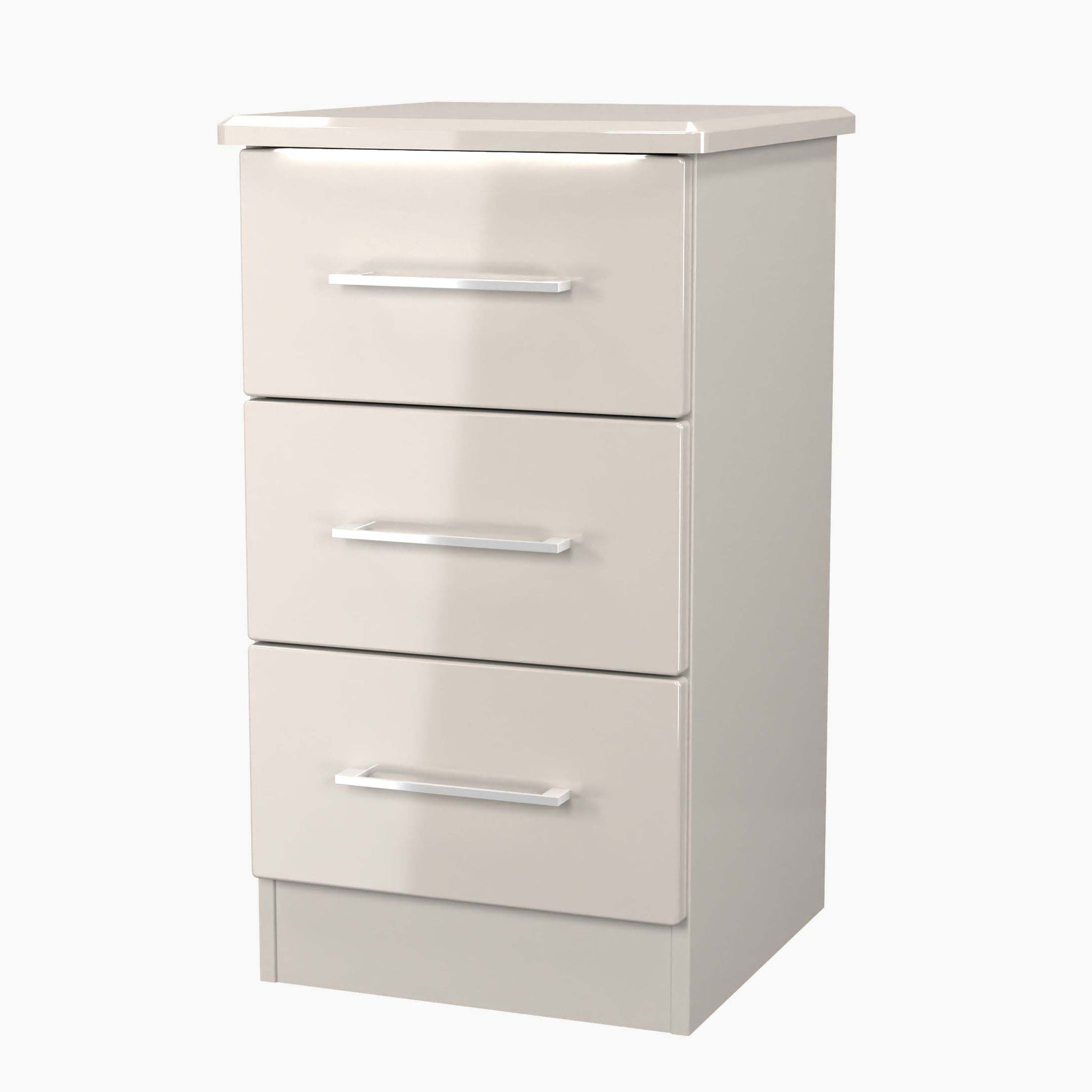 Portland 3 Drawer Bedside Cabinet - 3 Drawer Bedside Cabinet Sterling Home KGK - Kashmir Gloss & Kashmir 8
