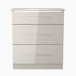 Portland 3 Chest of Drawers - 3 Drawer Deep Chest Sterling Home KGK - Kashmir Gloss & Kashmir 7