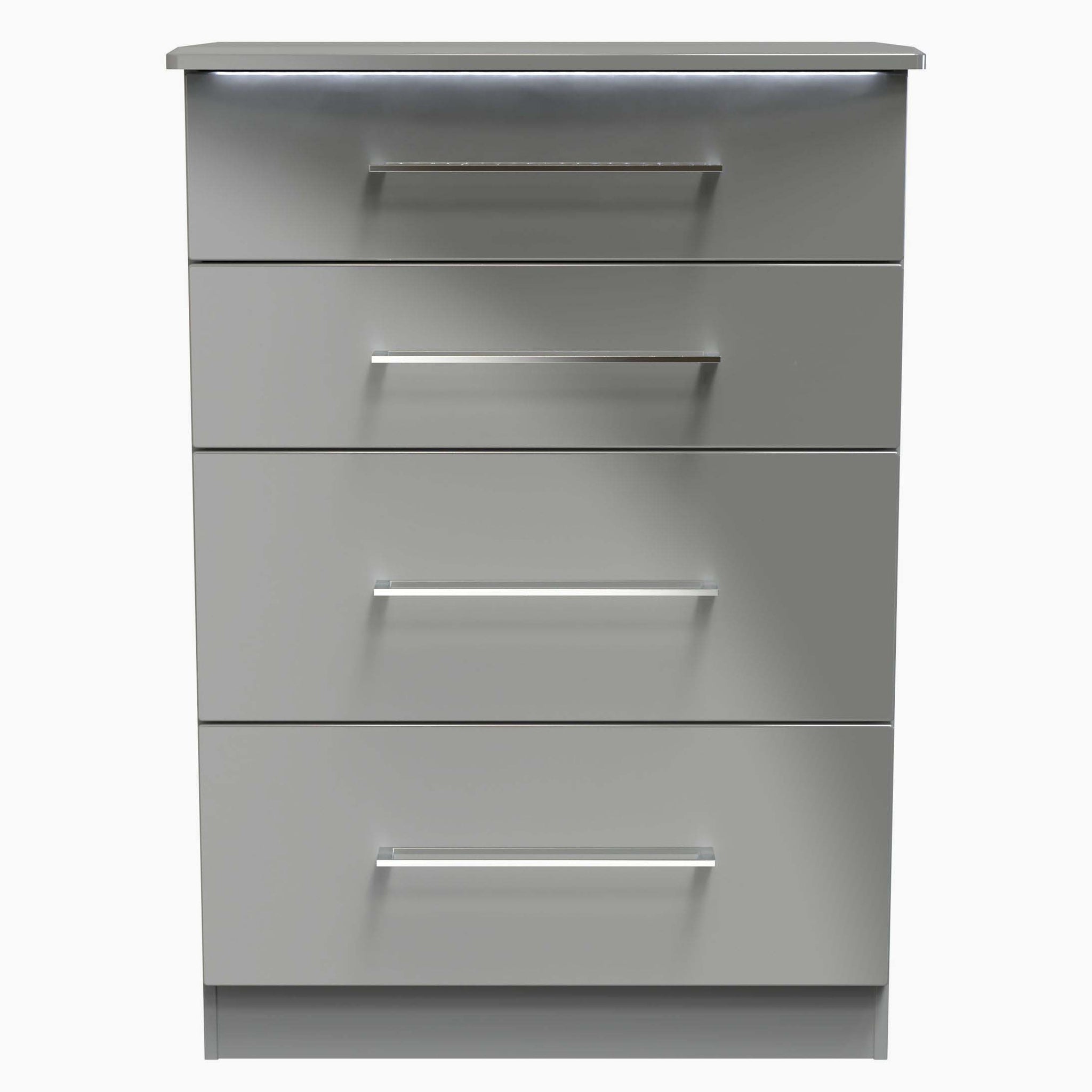 Portland 4 Chest of Drawers - 4 Drawer Deep Chest Sterling Home GGDG - Grey Gloss & Dusk Grey 12