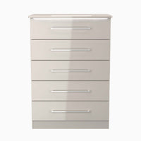 Portland 5 Drawer Cabinet - 5 Drawer Chest Sterling Home KGK - Kashmir Gloss & Kashmir 7