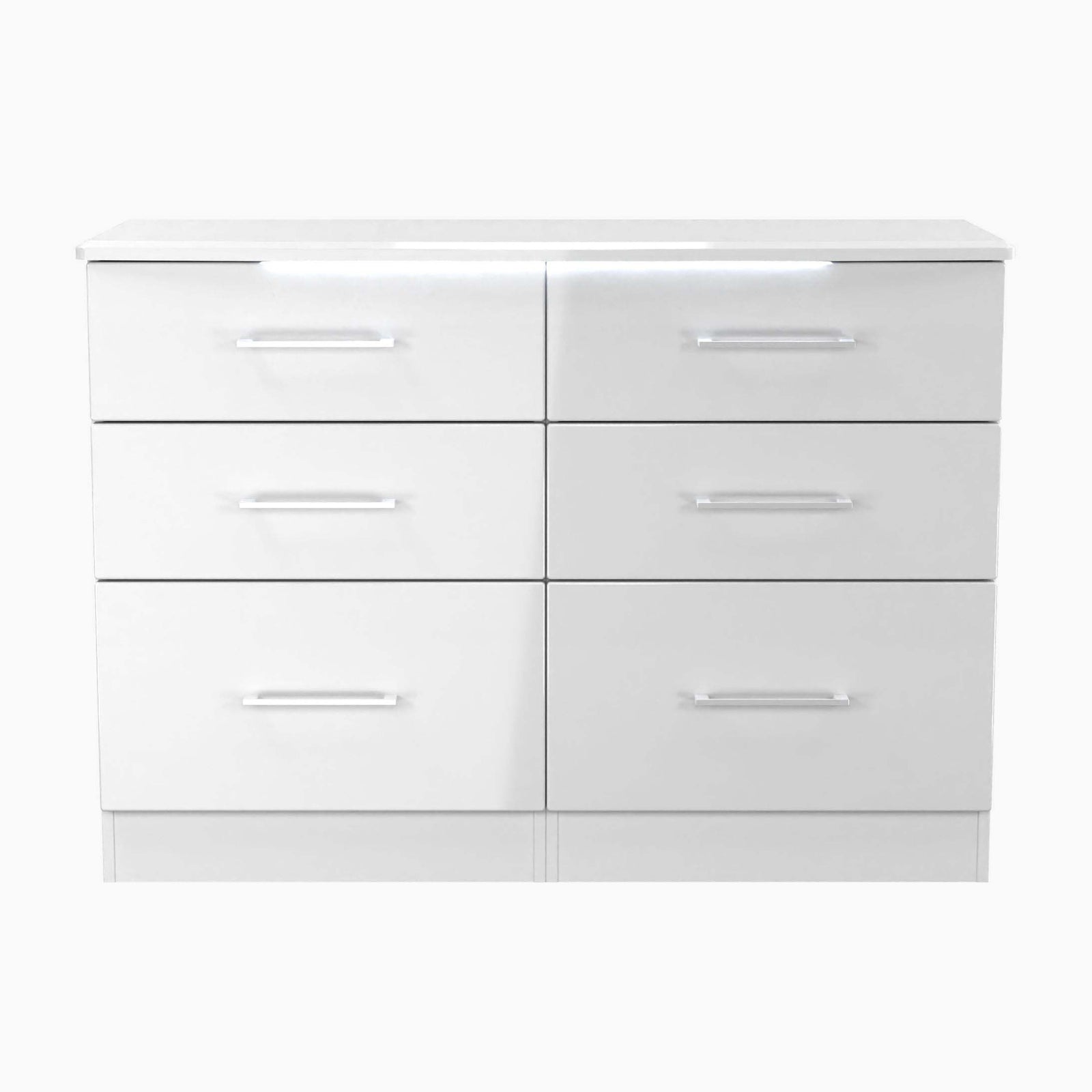 Portland 6 Drawer Midi Chest - 6 Drawer Midi Chest Sterling Home 1 WGW - White Gloss & White