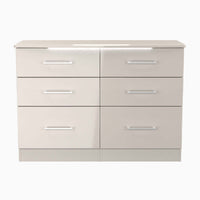 Portland 6 Drawer Cabinet - 6 Drawer Midi Chest Sterling Home KGK - Kashmir Gloss & Kashmir 7