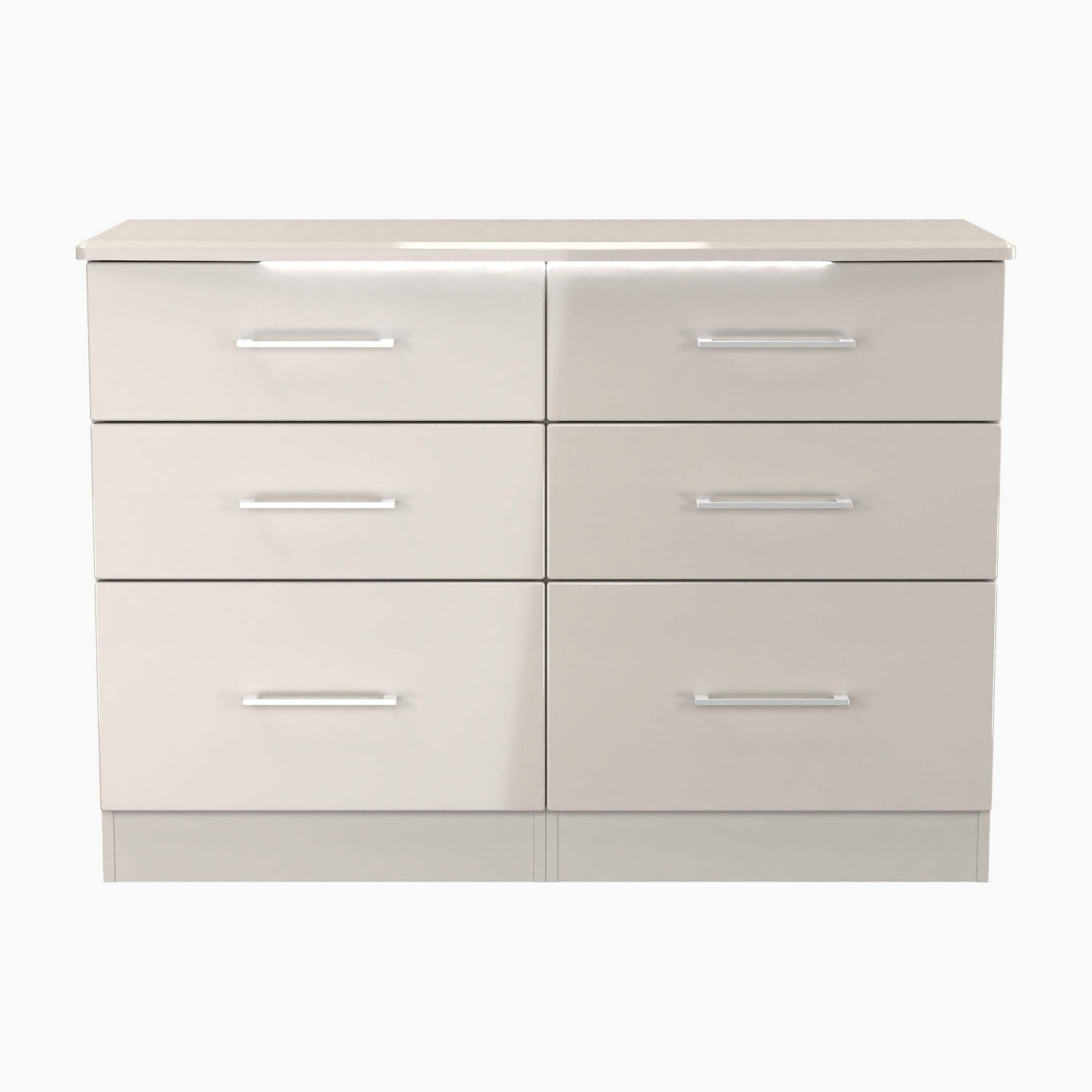 Portland 6 Drawer Cabinet - 6 Drawer Midi Chest Sterling Home KGK - Kashmir Gloss & Kashmir 7
