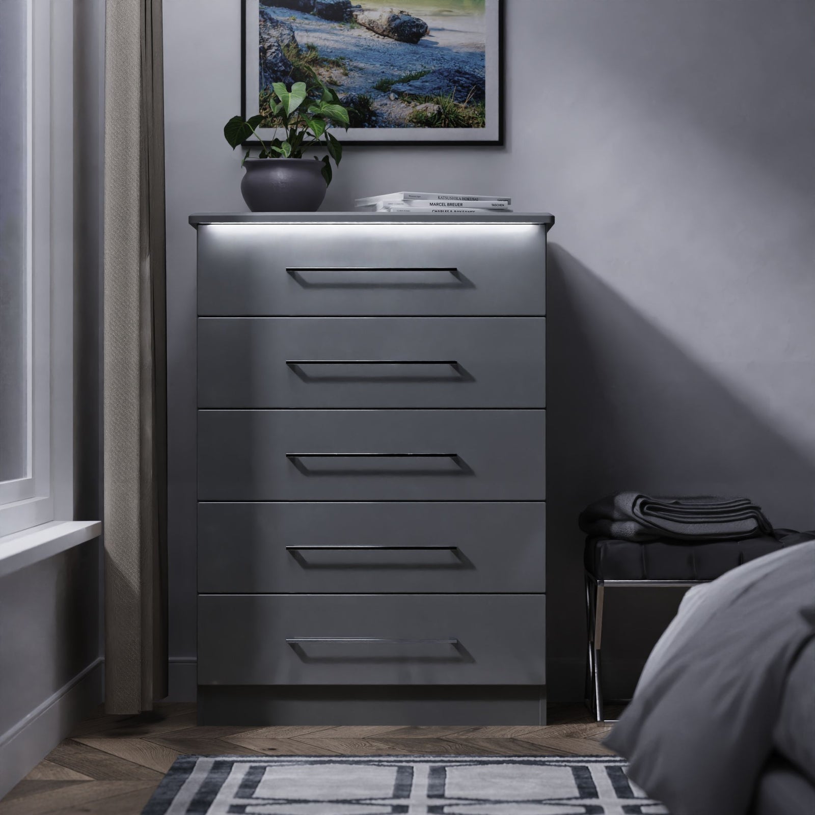 Portland 5 Drawer Chest - 5 Drawer Chest Sterling Home 14